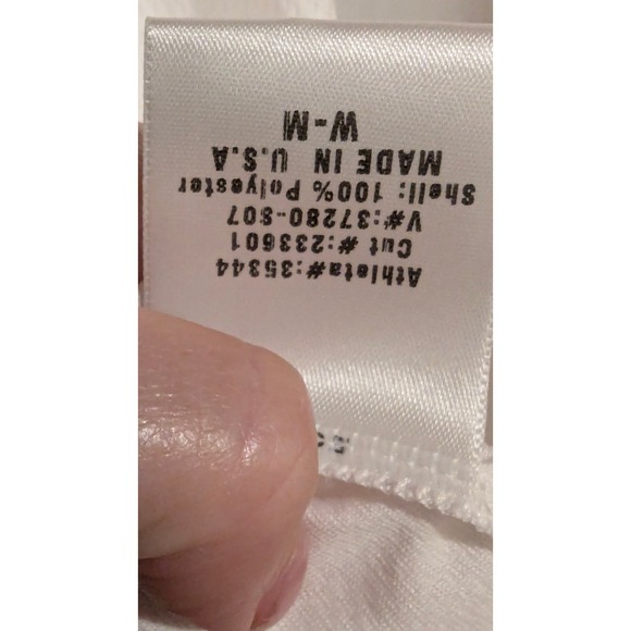 Athleta Sleeveless Polo Shirt White Athletic Golf Tennis Top Medium‎ - Picture 6 of 7